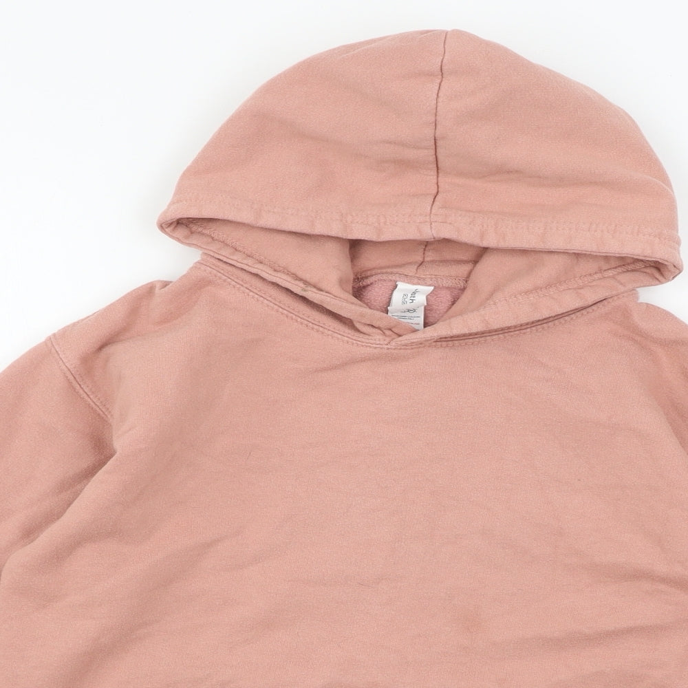 Just Hoods Girls Pink  Jersey Pullover Hoodie Size 12-13 Years