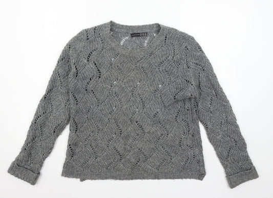 Front view of Atmosphere women’s green knit jumper, size UK 12