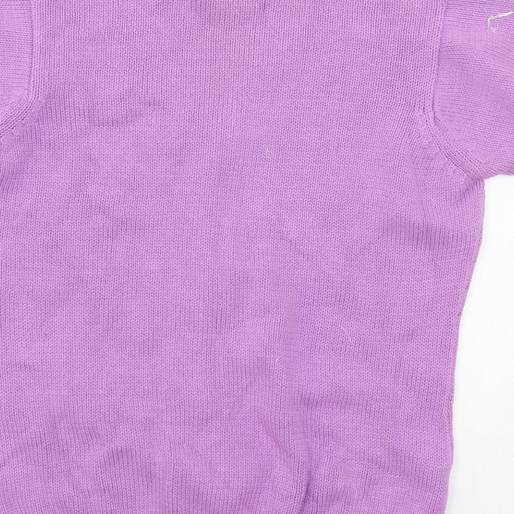 EWM Womens Purple  Knit Cardigan Jumper Size 10
