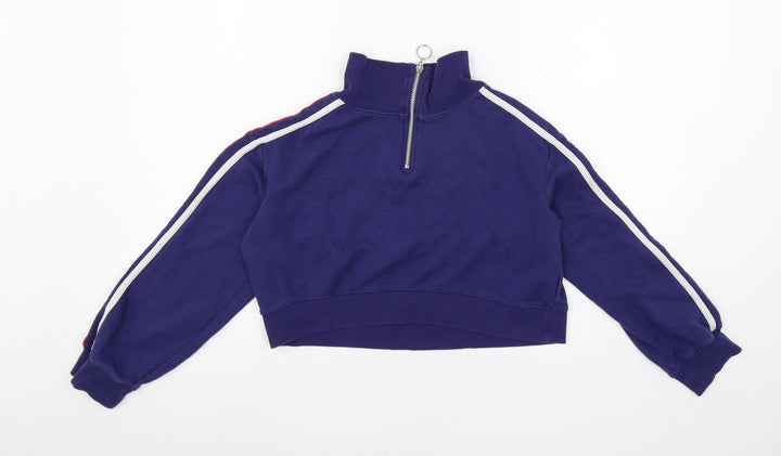 Divided by H&M Womens Blue  Jersey Pullover Sweatshirt Size XS