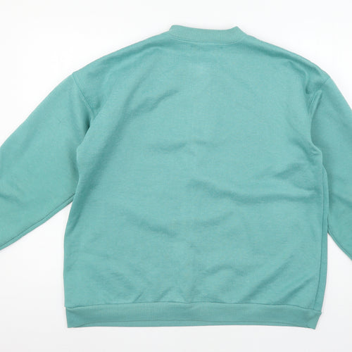 Design Essentials Womens Blue  Jersey Pullover Sweatshirt Size S