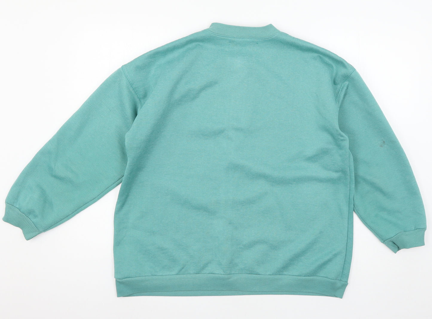 Design Essentials Womens Blue  Jersey Pullover Sweatshirt Size S