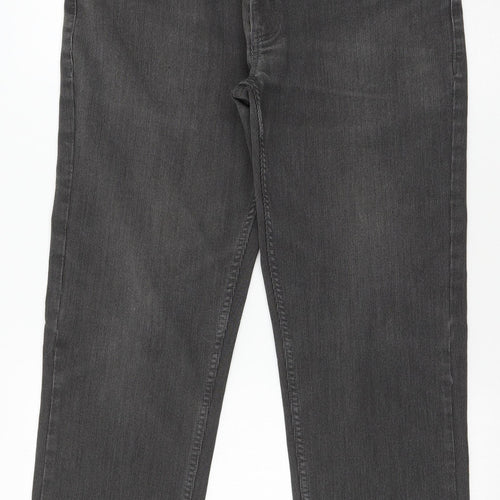 NEXT Womens Blue Striped Denim Straight Jeans Size 34 in L28 in