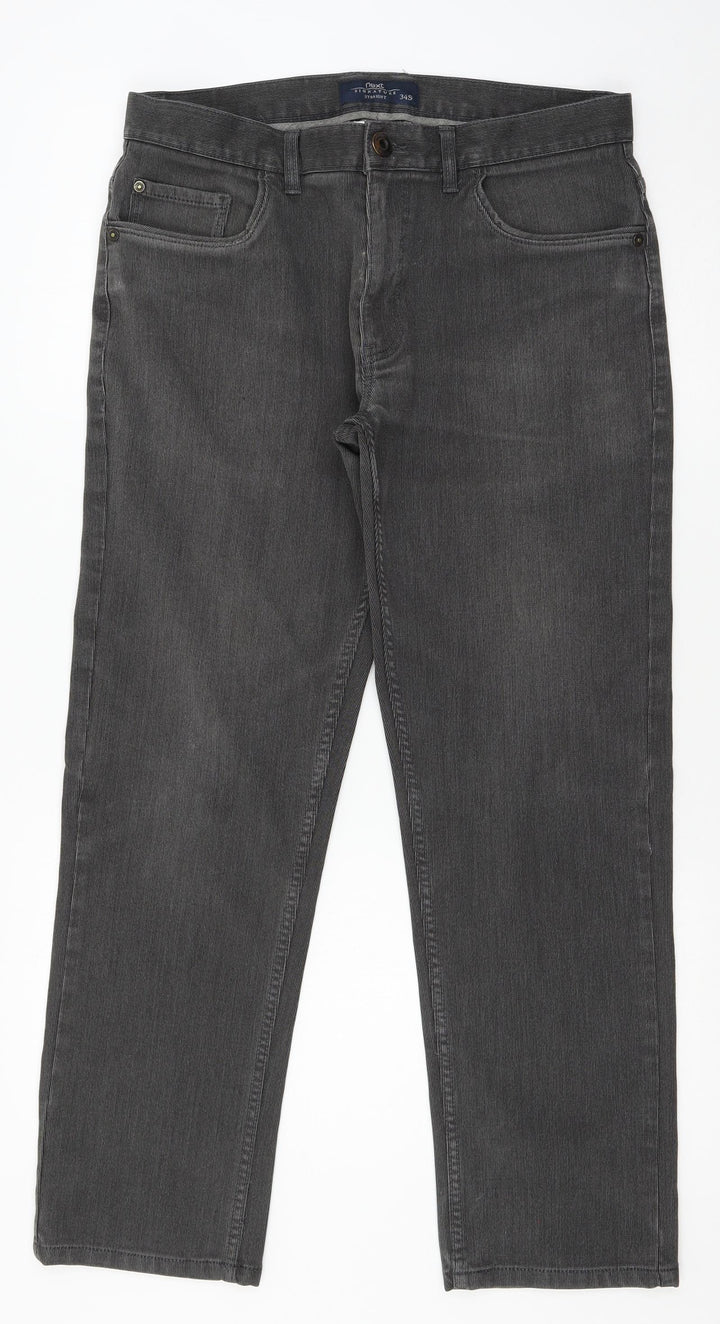 NEXT Womens Blue Striped Denim Straight Jeans Size 34 in L28 in