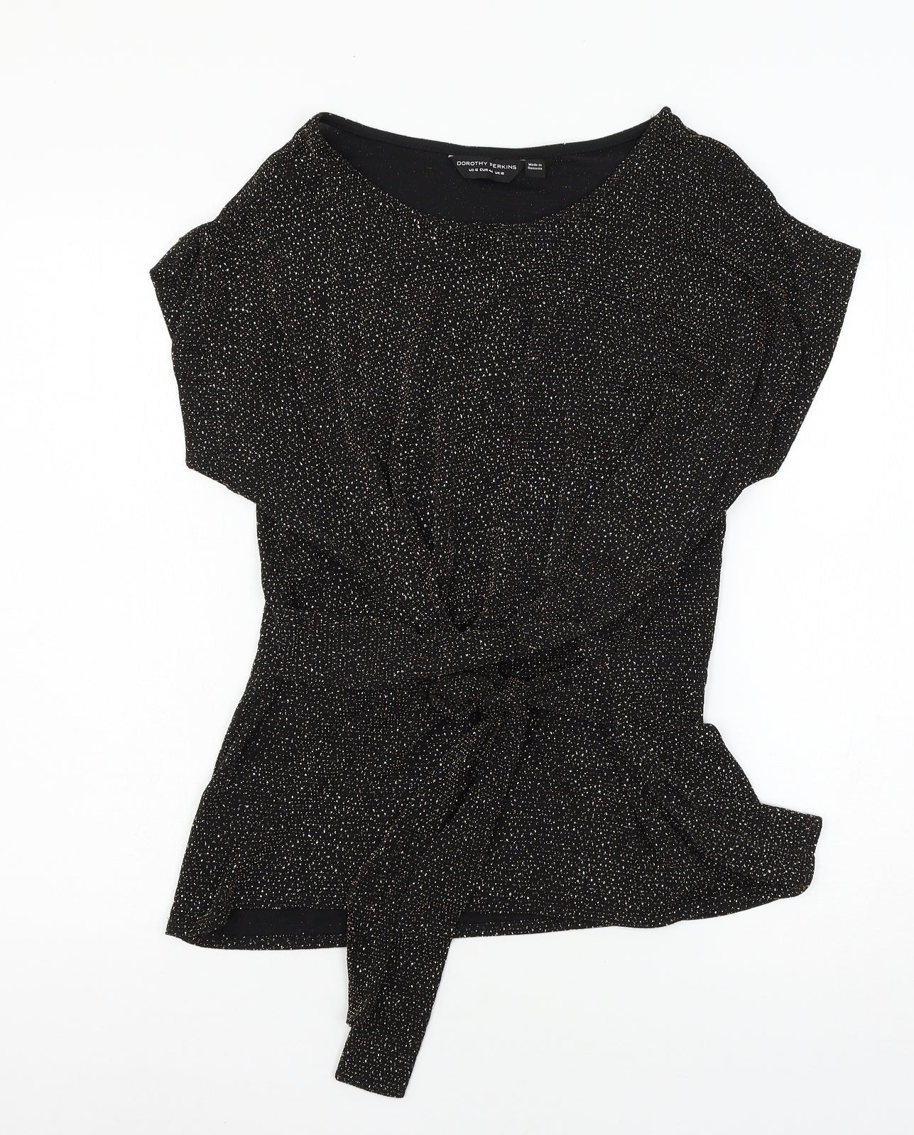 Dorothy Perkins Womens Black  Jersey Basic T-Shirt Size 16