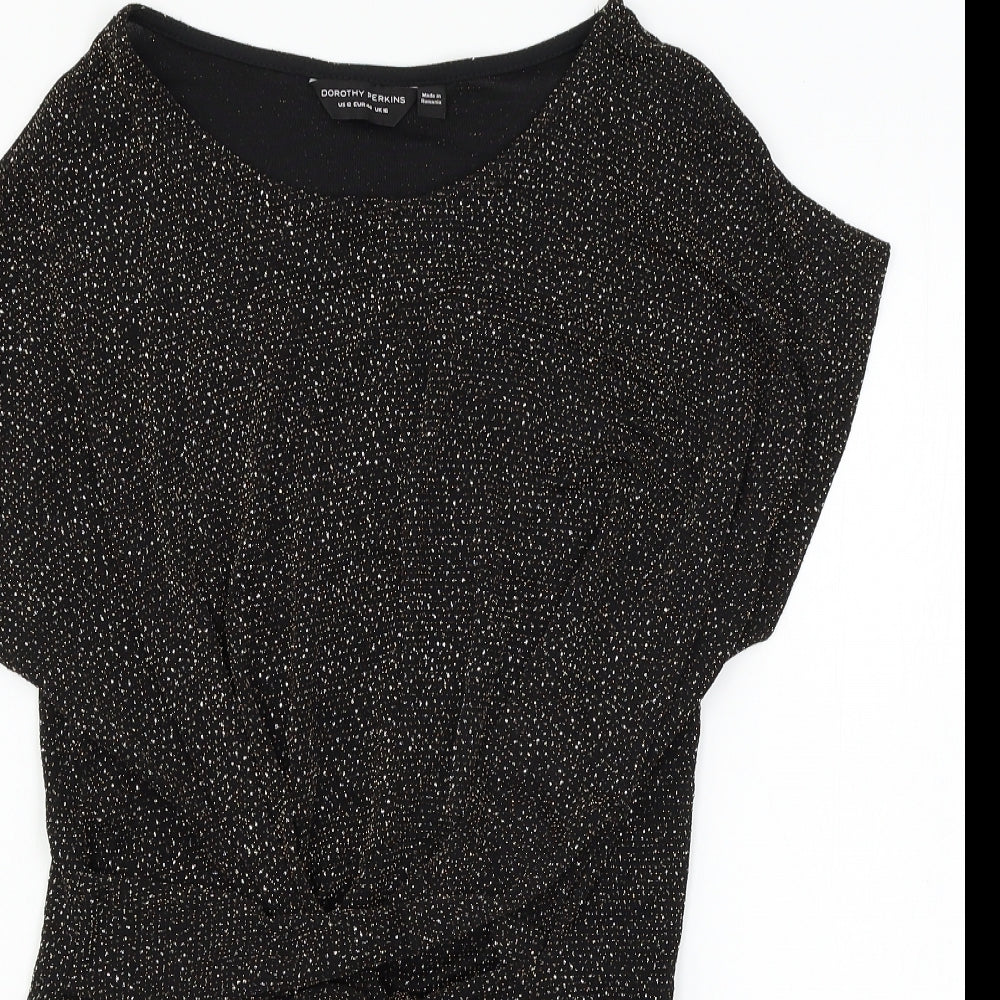 Dorothy Perkins Womens Black  Jersey Basic T-Shirt Size 16