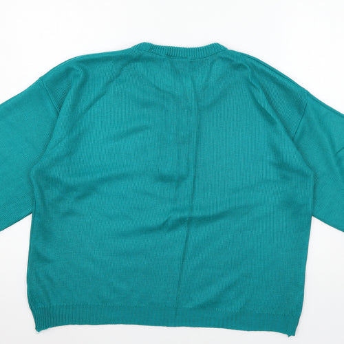 Janique Womens Blue  Knit Pullover Jumper Size 16
