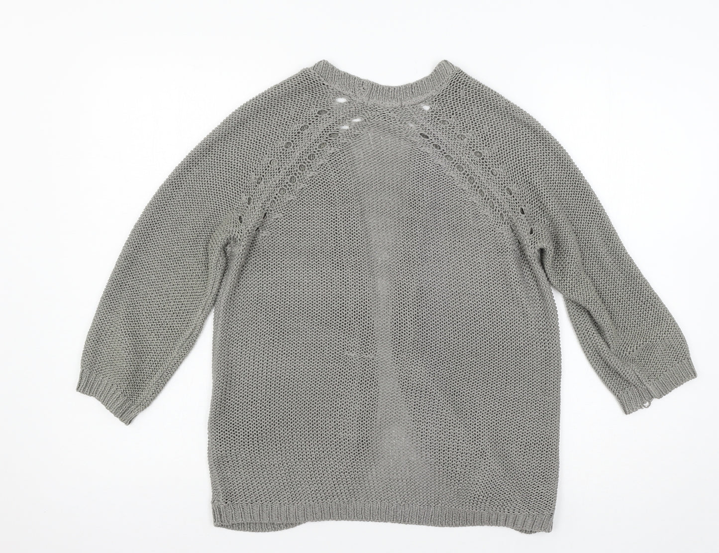 H&M Womens Grey  Knit Cardigan Jumper Size XS