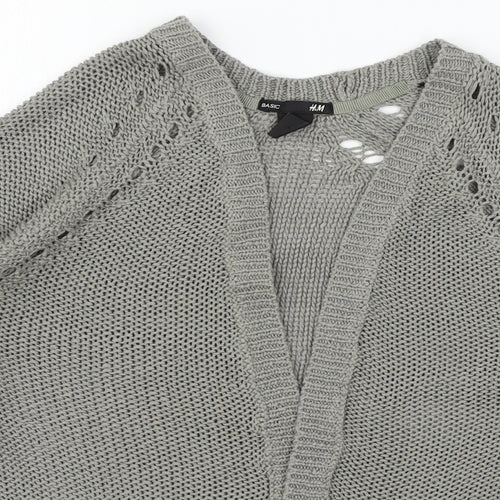 H&M Womens Grey  Knit Cardigan Jumper Size XS
