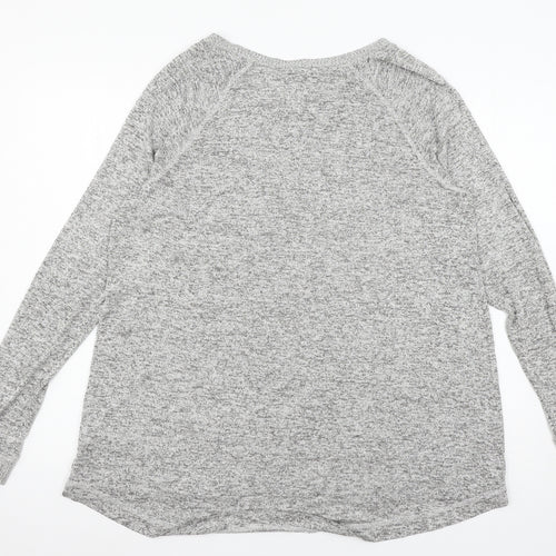 Modern Soul Womens Grey  Knit Pullover Jumper Size M