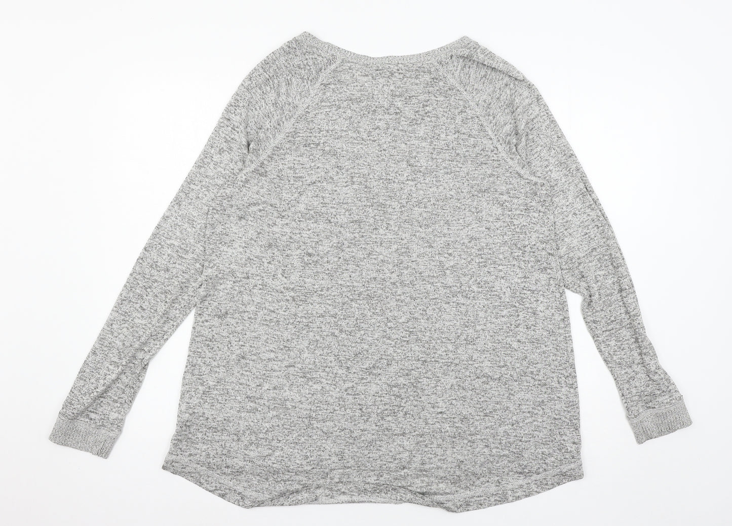 Modern Soul Womens Grey  Knit Pullover Jumper Size M