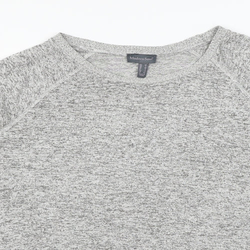 Modern Soul Womens Grey  Knit Pullover Jumper Size M