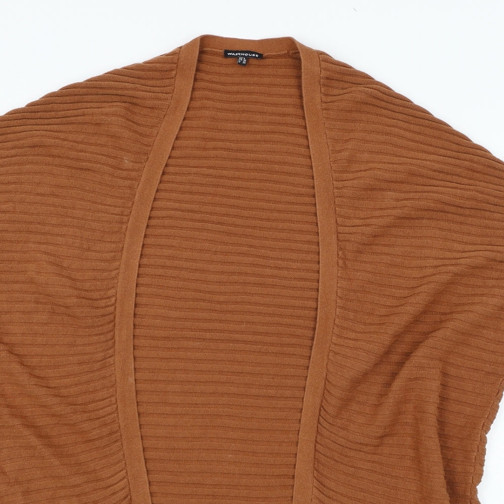 Warehouse Womens Brown  Knit Cardigan Jumper Size 8