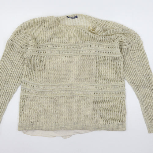 GIULIA Womens Ivory  Knit Pullover Jumper Size L