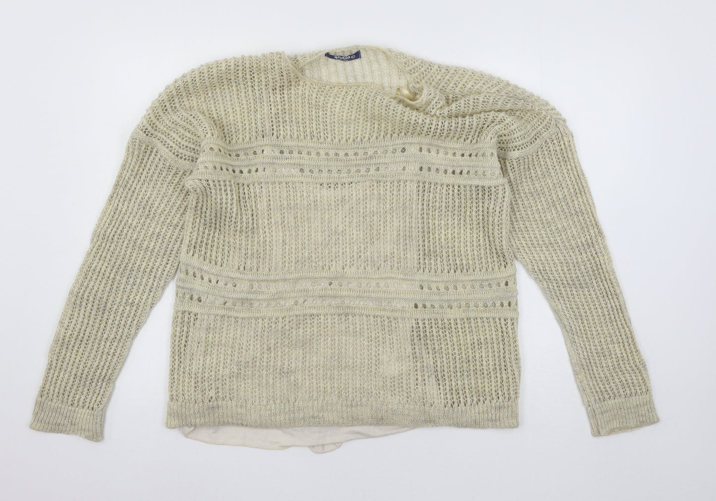 GIULIA Womens Ivory  Knit Pullover Jumper Size L