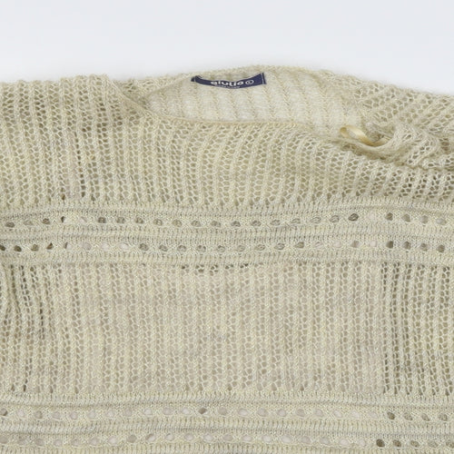 GIULIA Womens Ivory  Knit Pullover Jumper Size L