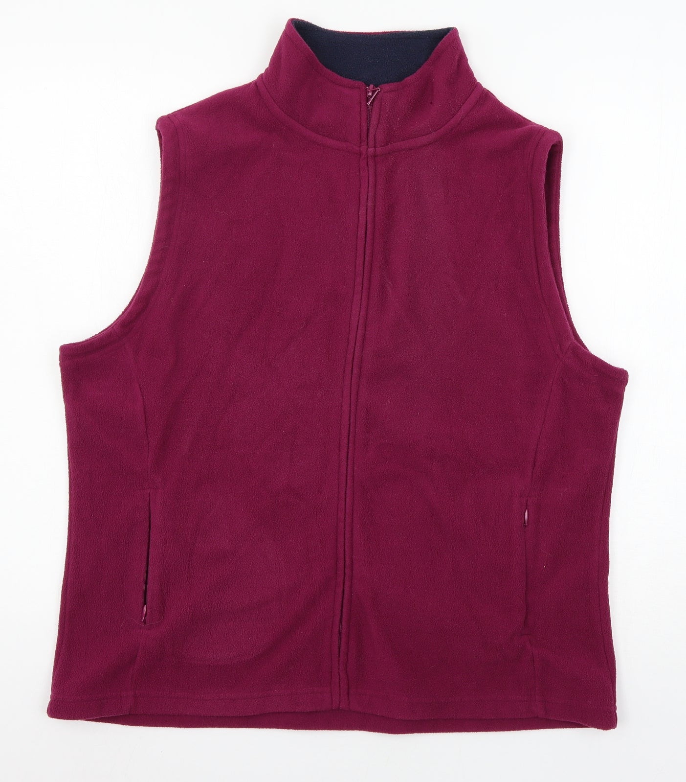 Isle Womens Purple  Fleece Gilet Jacket Size 18