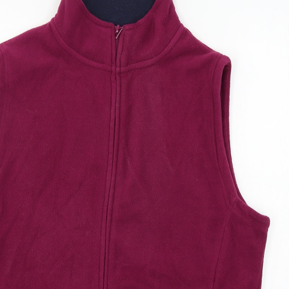 Isle Womens Purple  Fleece Gilet Jacket Size 18