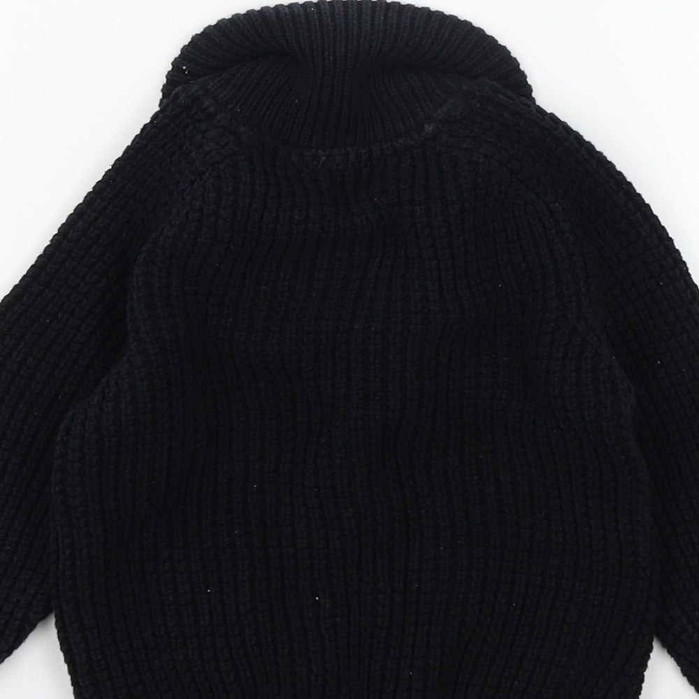 NEXT Boys Black  Knit Cardigan Jumper Size 4 Years