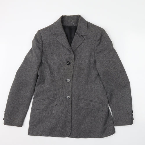 Debenhams Womens Grey   Jacket Blazer Size 12  - Shoulder Pads