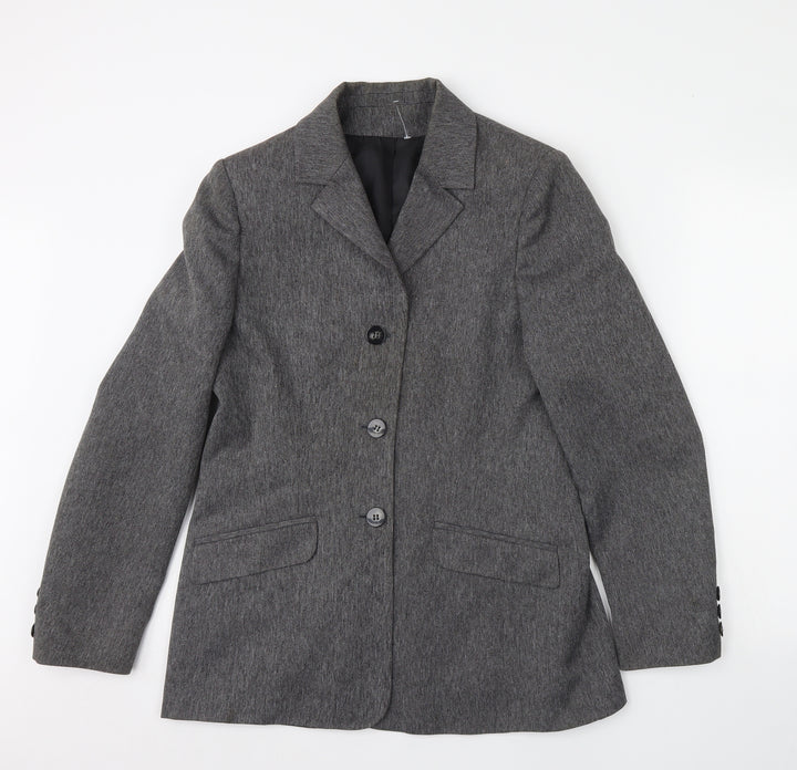 Debenhams Womens Grey Jacket Blazer Size 12 - Shoulder Pads