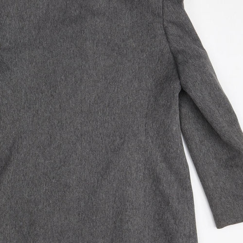 Debenhams Womens Grey   Jacket Blazer Size 12  - Shoulder Pads
