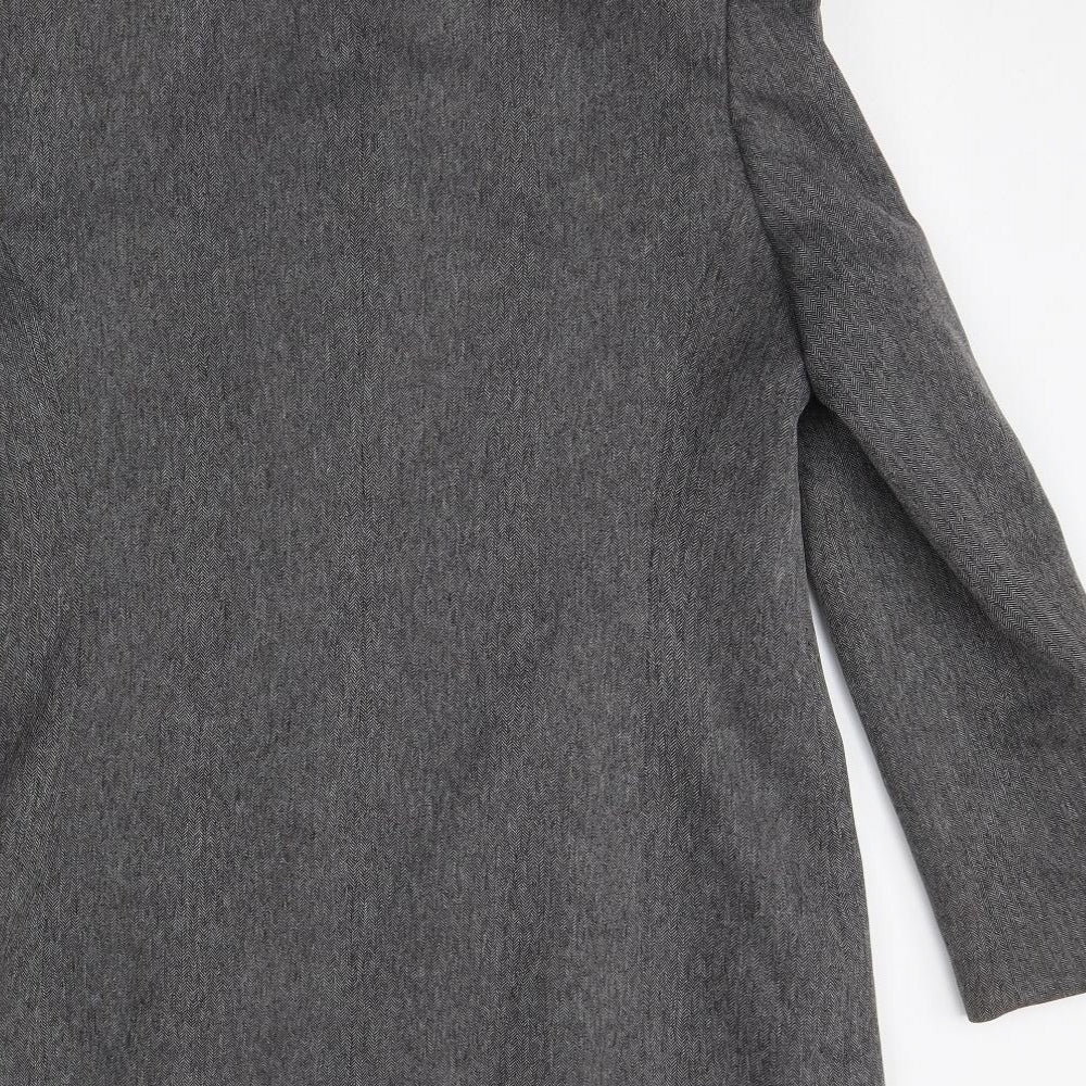 Debenhams Womens Grey   Jacket Blazer Size 12  - Shoulder Pads
