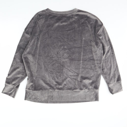 George Womens Grey  Velour Pullover Jumper Size 16