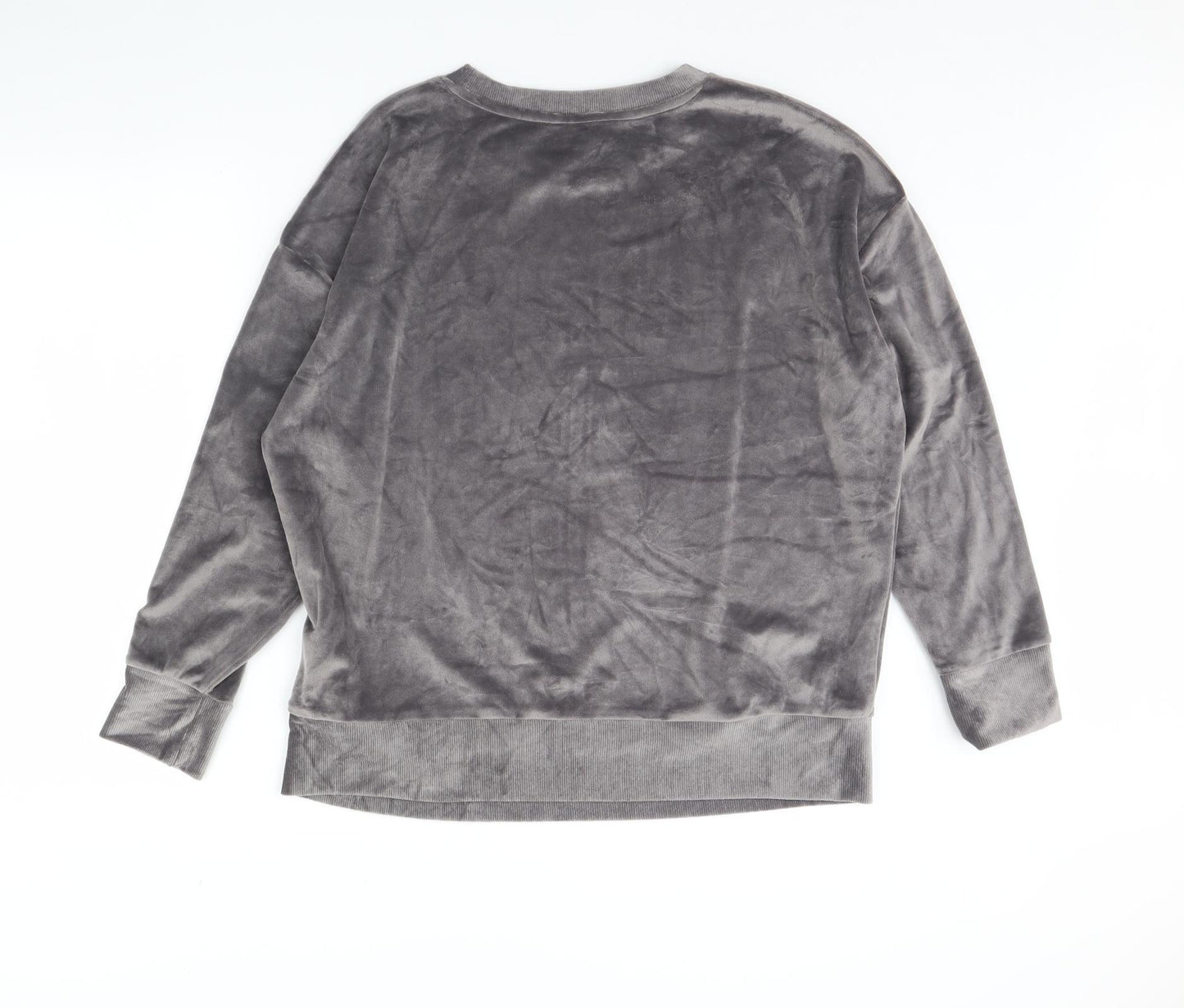 George Womens Grey  Velour Pullover Jumper Size 16