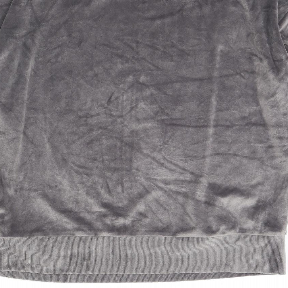 George Womens Grey  Velour Pullover Jumper Size 16