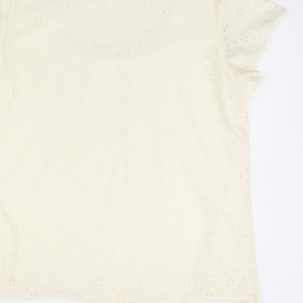 Saloos Womens Ivory   Basic Blouse Size M