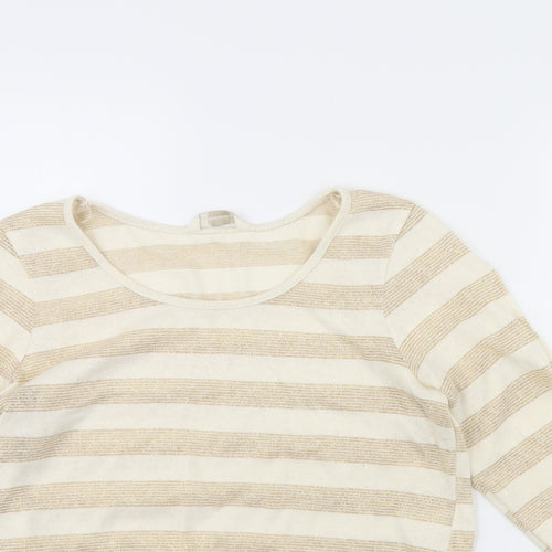 BHS Womens Beige Striped  Pullover Jumper Size 14
