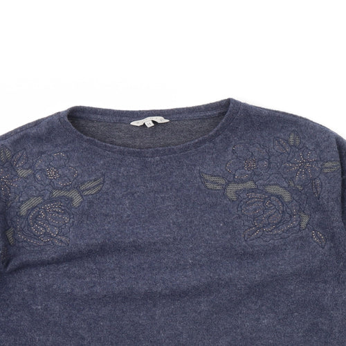 Nutmeg Womens Blue   Pullover Jumper Size 14