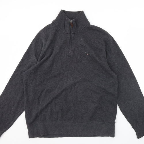 GANT Mens Grey   Henley Jumper Size 2XL