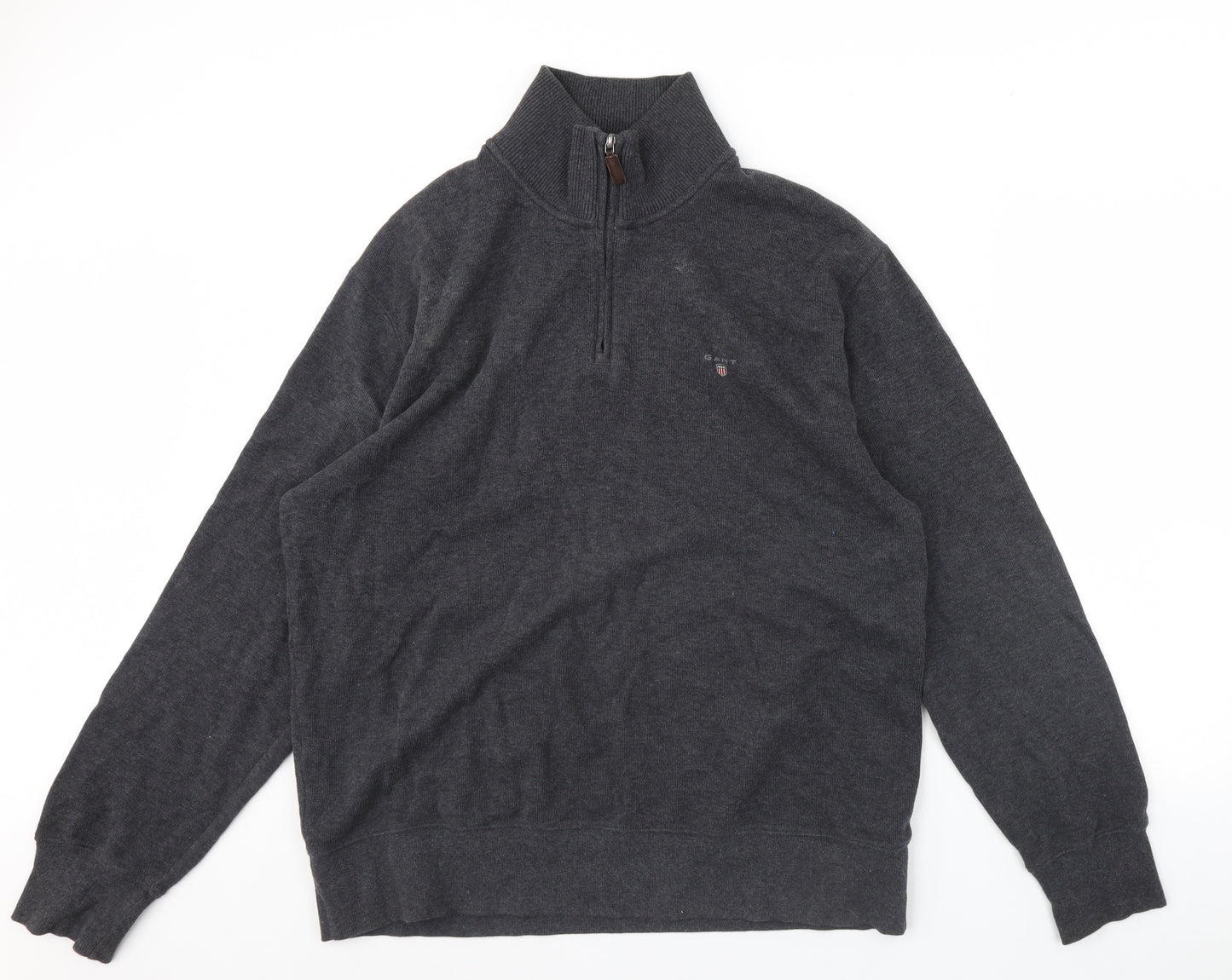 GANT Mens Grey   Henley Jumper Size 2XL