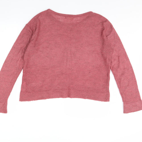 Angel Womens Pink   Pullover Jumper Size L