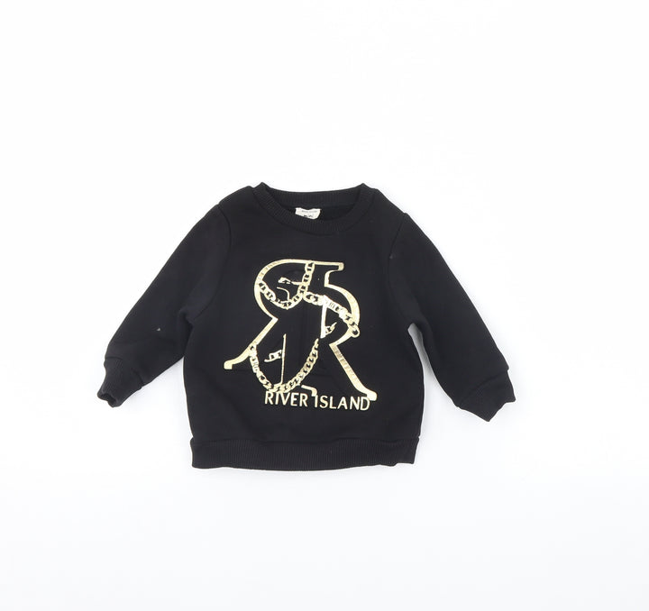River Island Baby Black Pullover Jumper Size 6-9 Months