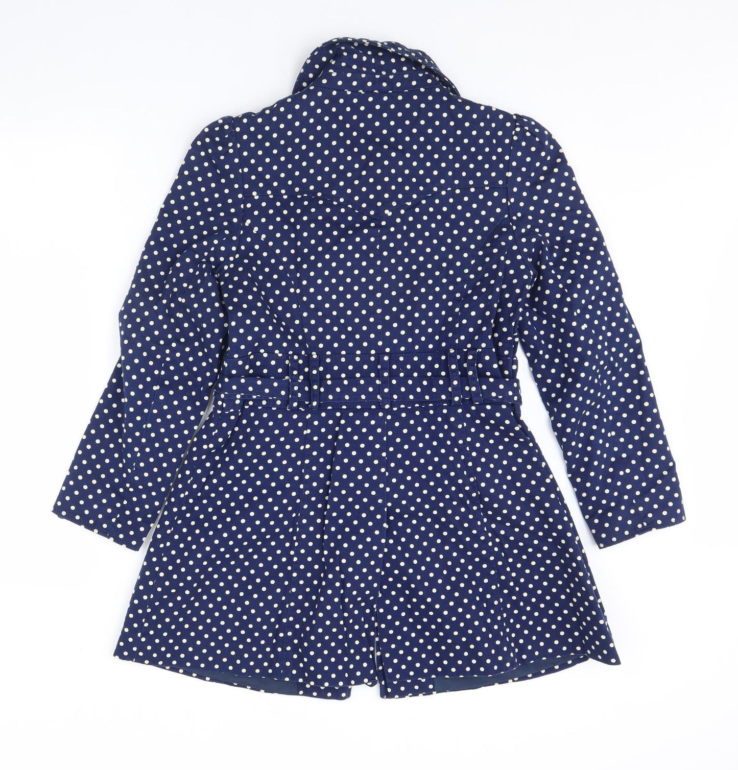 F&F Girls Blue Polka Dot  Jacket Coat Size 13 Years