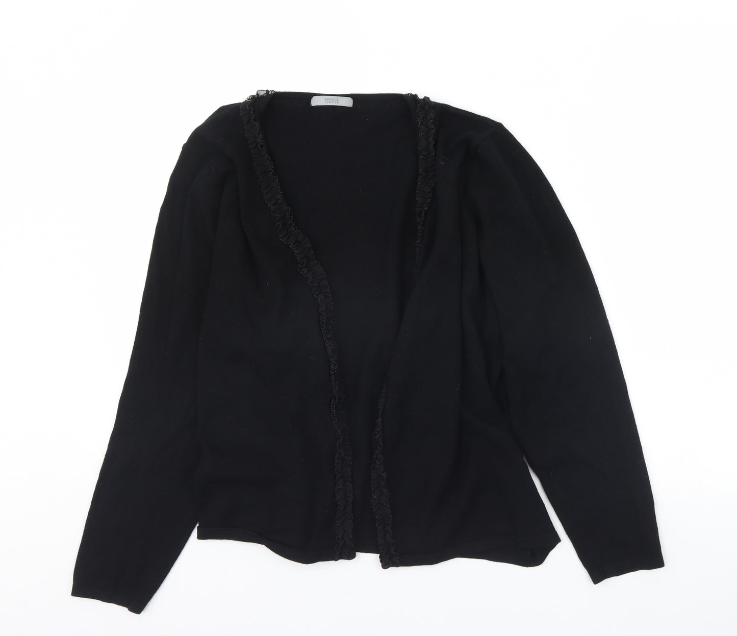 M&s Womens Black   Cardigan Jumper Size 22