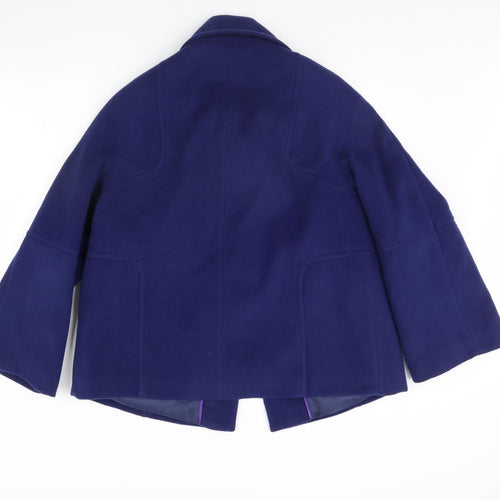 Preworn Womens Blue   Overcoat Coat Size 14