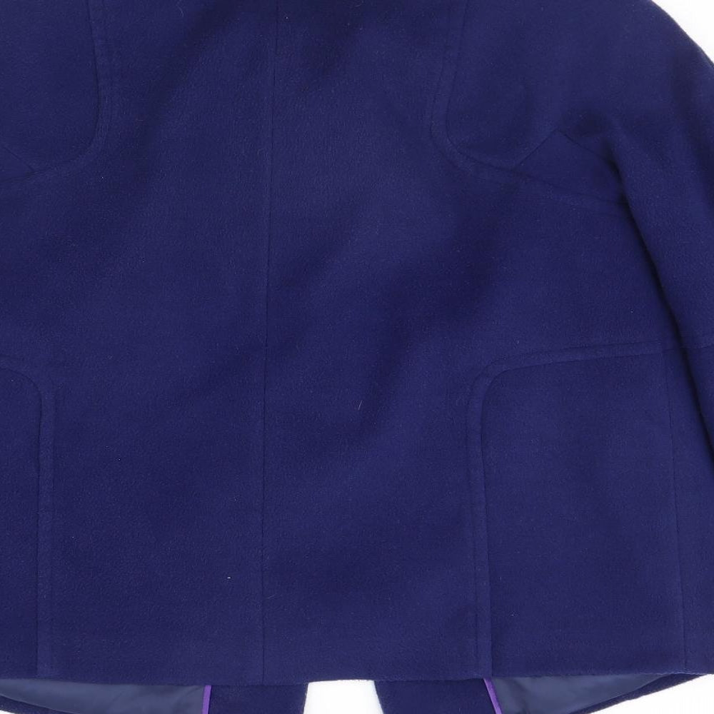 Preworn Womens Blue   Overcoat Coat Size 14