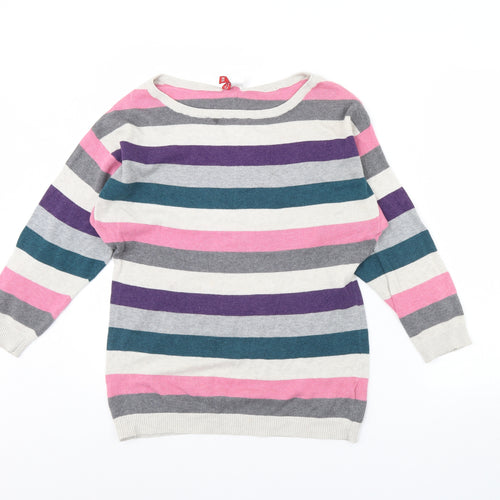H&M Womens Pink Striped  Pullover Jumper Size XS