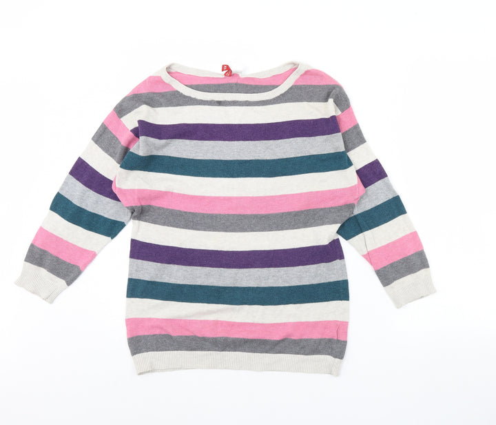 H&M Womens Pink Striped  Pullover Jumper Size XS