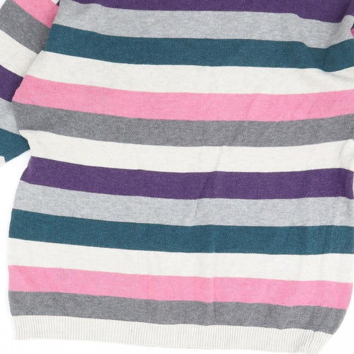 H&M Womens Pink Striped  Pullover Jumper Size XS