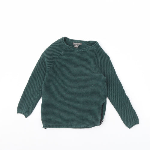 Primark Boys Green   Pullover Jumper Size 5 Years
