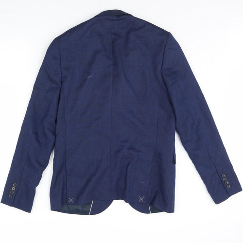 Preworn Mens Blue   Jacket Blazer Size 42  - Shoulder Pads