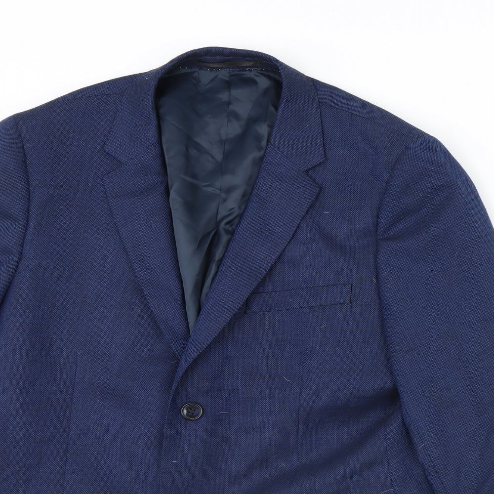 Preworn Mens Blue   Jacket Blazer Size 42  - Shoulder Pads