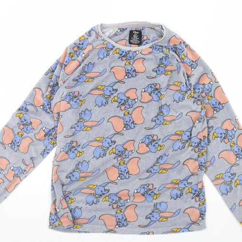 Disney Womens Grey Animal Print Fleece Cami Pyjama Top Size 6  - dumbo