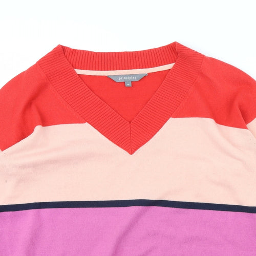 Principles Womens Blue Striped  Pullover Jumper Size 10