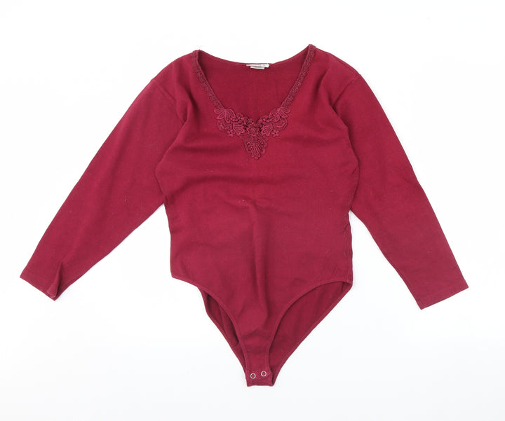 Para Womens Pink   Bodysuit One-Piece Size L